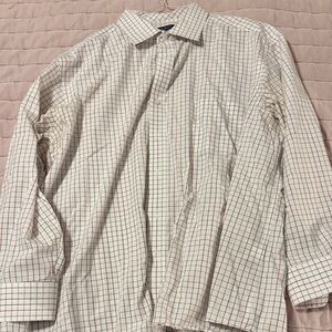 Club Room White and Red Checkered Button Down Shirt